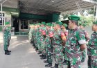 Anggota Koramil Jajaran Kodim 0830/Surabaya Gelar Apel Siaga On Call Pengamanan Kenaikan Isa Al-Masih