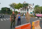 Koramil Tegalsari Bersama Tiga Pilar Amankan Car Free Day di Jalan Darmo