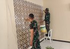 Anggota Kodim Surabaya Gelar Karya Bakti Pengecatan Panti Asuhan Muhammadiyah di Tambaksari